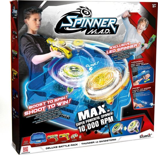 Spinner M.A.D.- Spinner MAD Lanceur Incluses-Effets Lumineux-Jouet  Compatible avec Toute La Gamme-Des 5 Ans, 86311, Blaster D - Cdiscount Jeux  - Jouets