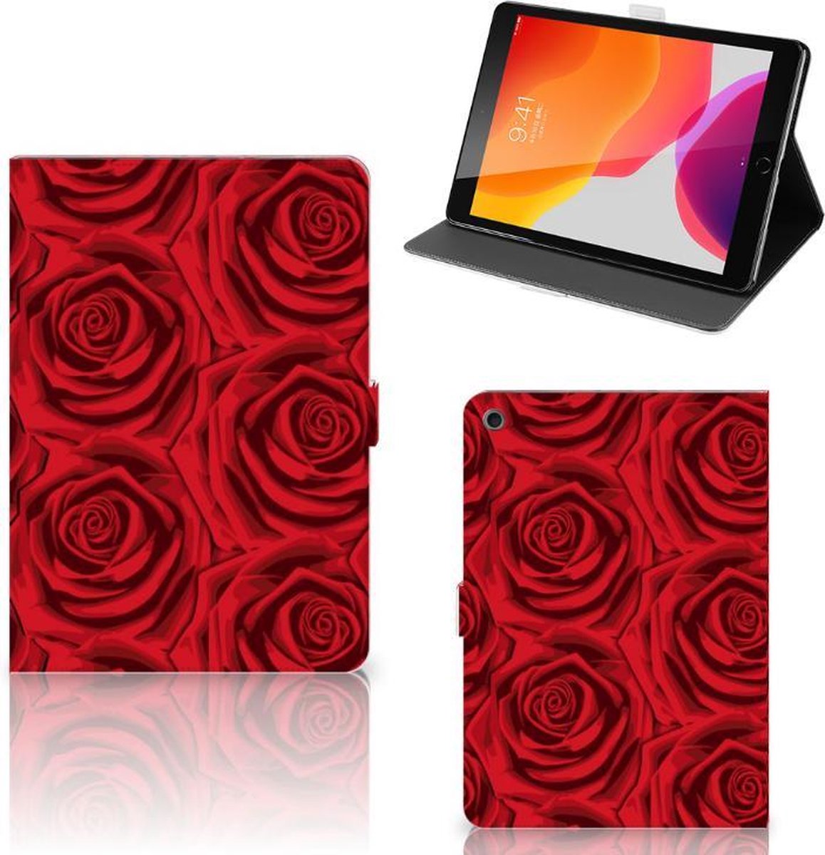 iPad 10.2 2019 | iPad 10.2 2020 | 10.2 2021 Tablet Cover Red Roses