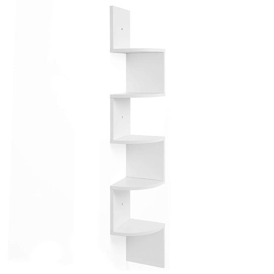 lichtgewicht Aanleg Vochtig Nancy's Boekenkast Wit - Boekenkasten Met 5 Niveaus - Hoekkast 127,5CM |  bol.com