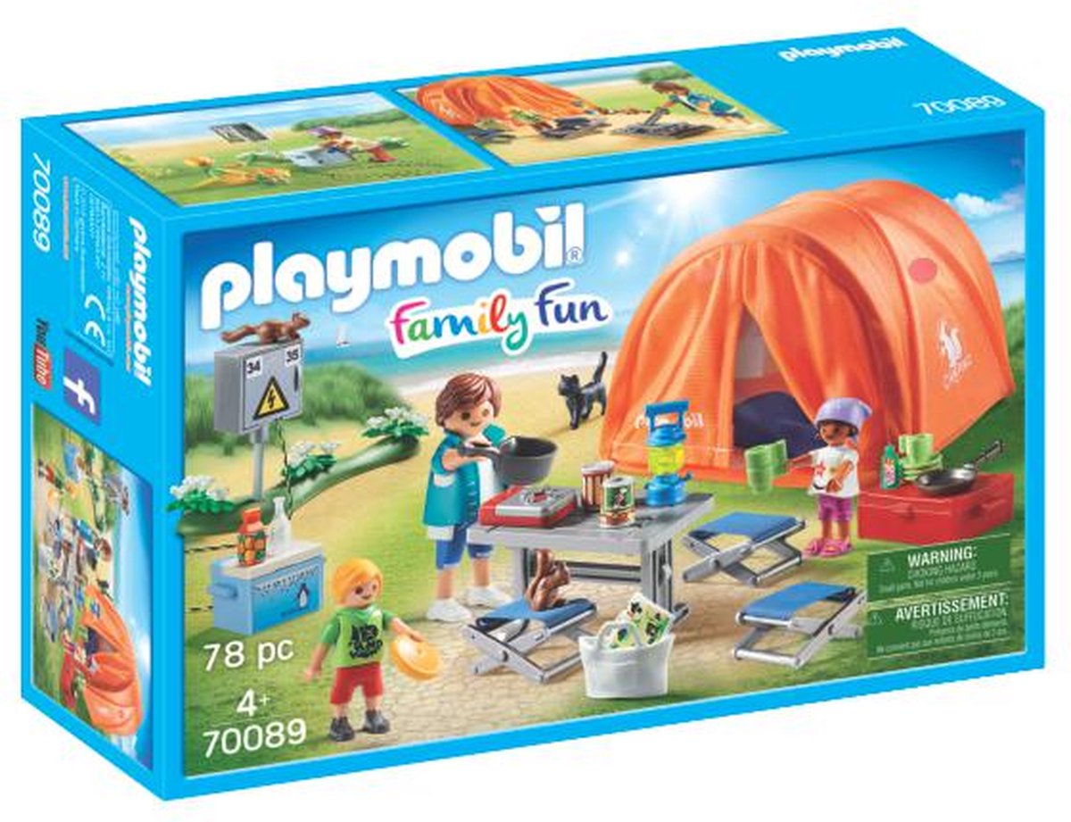 PLAYMOBIL Family Fun Kampeerders met tent - 70089 - PLAYMOBIL
