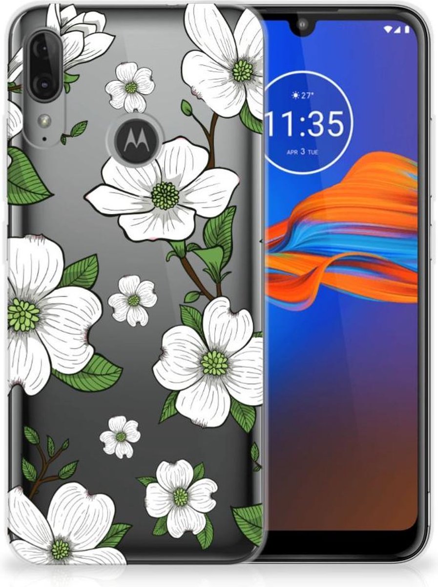 TPU Hoesje voor Motorola Moto E6 Plus TPU Case Dogwood Flowers