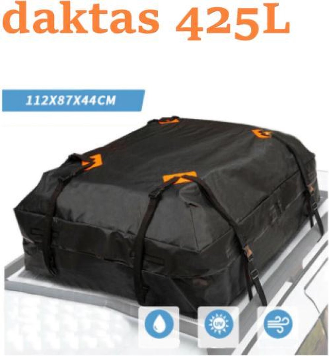 Uitpakken Bouwen op Zijn bekend Daktas - Dakkoffer - Dakkoffer tassenset - Cargo bag - 425 Liter -  waterbestendig | bol.com