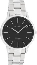 OOZOO Vintage series - Zilveren horloge met zilveren roestvrijstalen armband - C20031 - Ø38