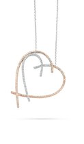 Velini jewels -P6557R -Hanger+Ketting -925 Zilver rosé -Cubic Zirkonia