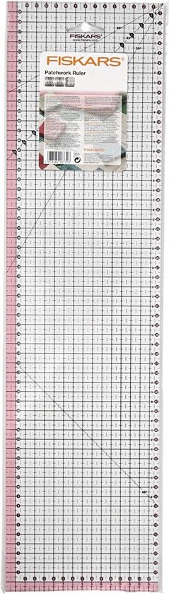 SEMPLIX Patchwork-Lineal Quilt-Lineal, transparent, mit Inch-Skala und Winkelfunktionen, ideal für Patchwork und zum Basteln, 24 x 6,5 inch (gelb