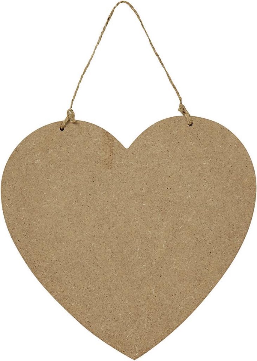 Hart, afm 18,5x19,5 cm, dikte 5 mm, 1 stuk