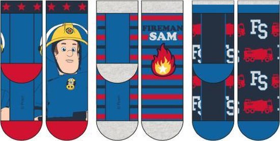 Brandweerman Sam sokken 3 paar ( maat 31-34 ) - Brandweerman Sam