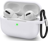 Hoesje voor Airpods Pro - Shock Proof Siliconen Case Cover Hoes Wit