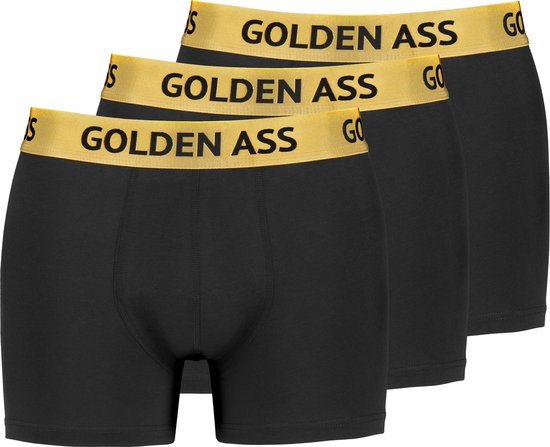Golden Ass - 3-Pack heren boxershort zwart XS | bol