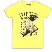 DJ Dutchjeans Jongens T shirt - Neon yellow - Maat 92