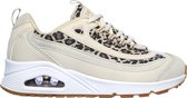 Skechers Uno Wild Streets Dames Sneakers - White/Leopard - Maat  36