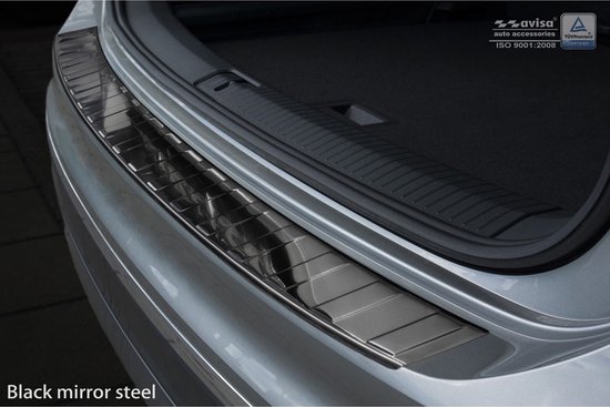 Foto: Avisa zwart chroom rvs achterbumperprotector passend voor volkswagen tiguan ii incl allspace 2016 ribs 