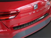 Avisa Zwart RVS Achterbumperprotector passend voor Seat Leon (5F) ST 2013-2017 & 2017- 'Ribs'