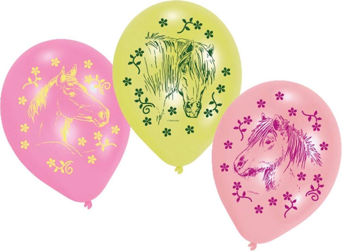 Afbeelding van product AMSCAN - 6 paarden ballonnen - Decoratie > Ballonnen