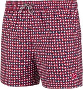 speedo Vintage Printed 14" Watershorts Heren, red/navy Maat XL