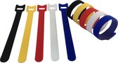 100x Kabelbinders Klittenband Hersluitbaar Kleurenmix – Tie Wraps – Tyraps - Kabel Organiser
