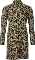 Geisha Jurk Animal Jacquard zwart S