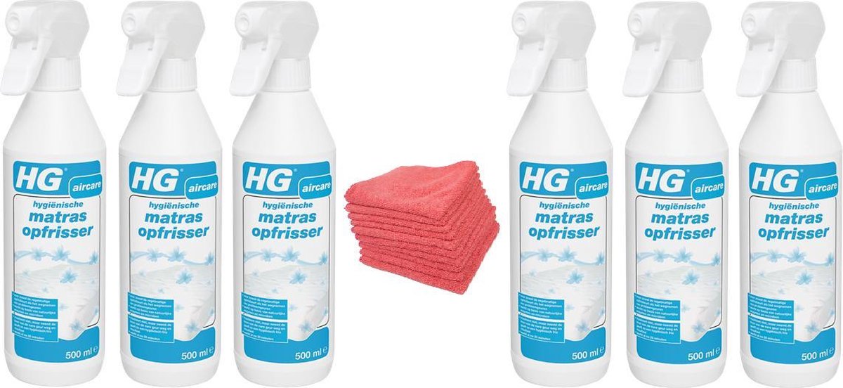 HG hygiënische matras opfrisser Doos 6 Stuks + 10 Microvezeldoekjes |  bol.com