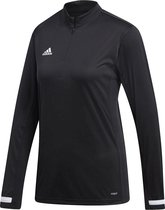 adidas - T19 1/4 Long Sleeve Women - Zip Top - XS - Zwart