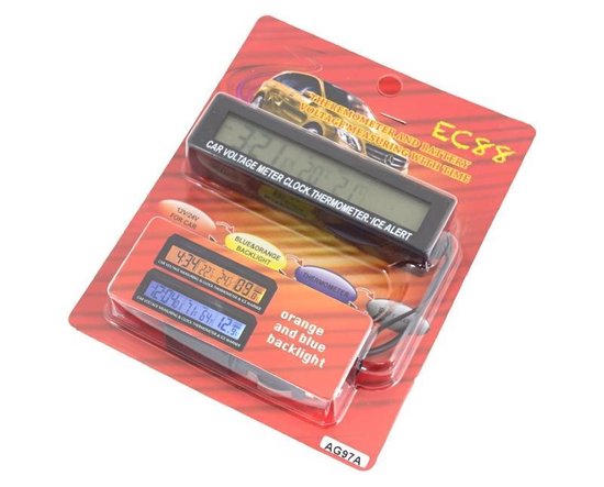 Thermometre digital pour voiture interieur exterieur alarme gel