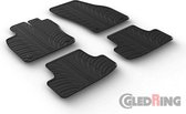 Tapis caoutchouc Gledring adaptables à Audi Q2 11 / 2016- (profil T 4 pièces + clips de fixation)