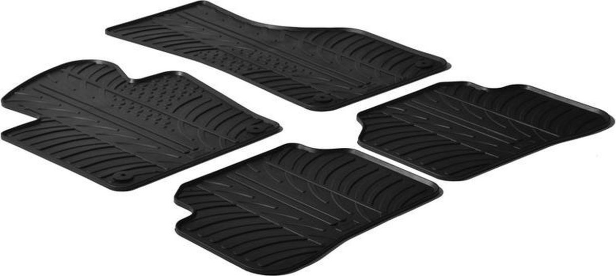 Gledring Rubbermatten passend voor Volkswagen Passat 2010-2014 & Volkswagen Passat CC (T profiel 4-delig + montageclips)