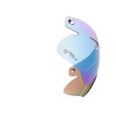 SKYlight vizier voor Omega Aerohelm | Schaatshelm | Fietshelm (donkere lens, blauwe coating)