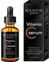 Roushun Vitamine C & Hyaluronzuur Serum – Huidverzorging – Vitamine C – Alle huidtypes – Anti-aging – All-in-one formule - 30ml