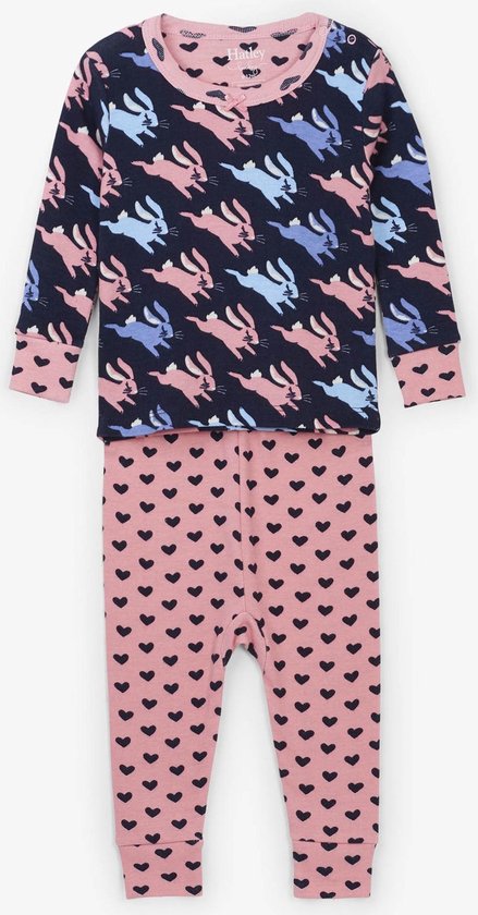 Hatley Meisjes 2-delige Babypyjama met Konijntjes - 9-12 Maand