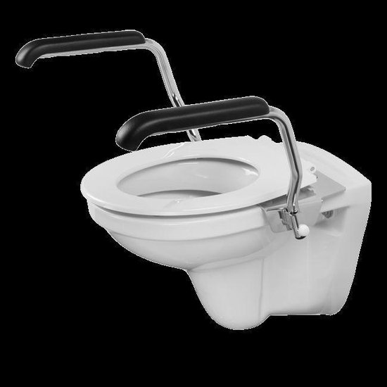 garen Kelder Milieuvriendelijk Toiletbeugel RVS Opklapbaar - Toiletsteun Met Opklapbare Armsteunen |  bol.com