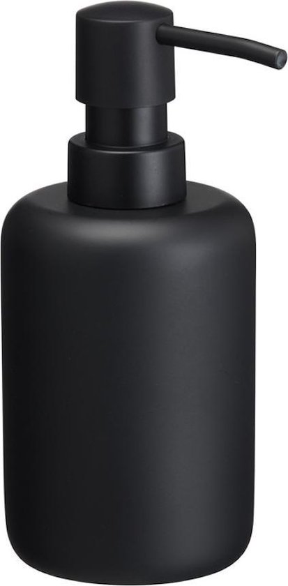 Luxe zeepdispenser Zwart mat - Ø 7,3 x 16,7 cm - zwart - Toilet - badkamer  | bol.com