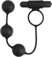 Eroticnoir - Vibrerende Anaalplug met Cockring - Anaal Ballen - Anaal Kralen - 35 mm Ballen - Zwart