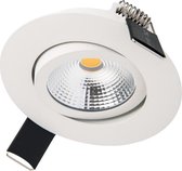 Integral LED - Ultra slim serie - kantelbare inbouw spot - 6,5 watt - 3000K - Dimbaar - MAT WIT
