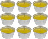 9x Geurkaarsen citronella tegen muggen 6 branduren - Geurkaarsen citrus geur - Glazen lantaarn - Anti-muggen citronella