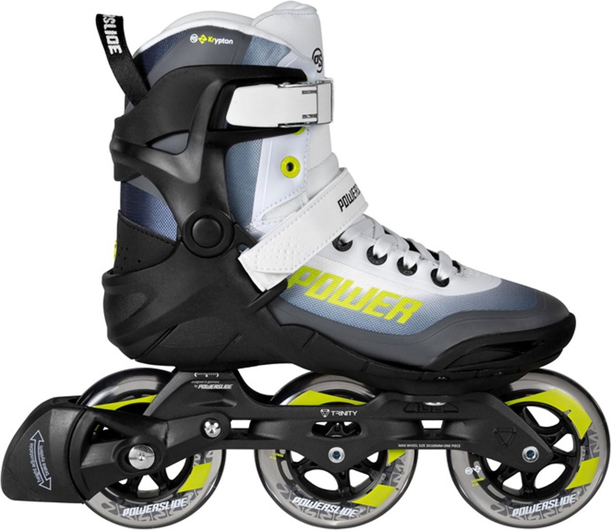 Powerslide Phuzion Krypton Voltage 100  Inlineskates - Maat 39 - Vrouwen - wit/zwart/geel