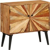 Dressoir Bruin Mango Hout Ladekast (Incl LW 3d klok) - wandkast - Tv kast- opbergkast - Boekenkast - opbergkast - Kast met lades - Sidetable - Wandtafel