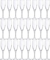 24x Champagneglazen/flutes 190 ml - 19 cl - Champagne glazen - Champagne drinken - Champagneglazen van glas