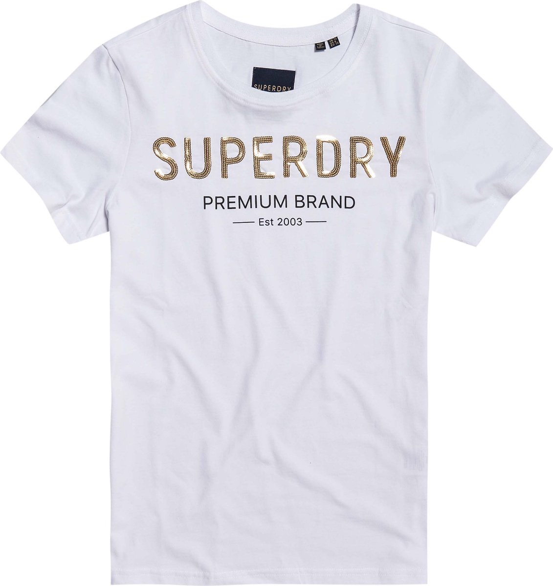 Superdry Premium Sequin Dames T-shirt Optic