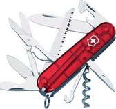 Victorinox Huntsman Zakmes - 15 functies - Transparant Rood