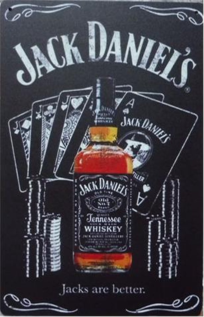 Wandbord Vintage Retro, Jack Daniels, Jacks are better, Mancave, Wand  Decoratie,... | bol.com