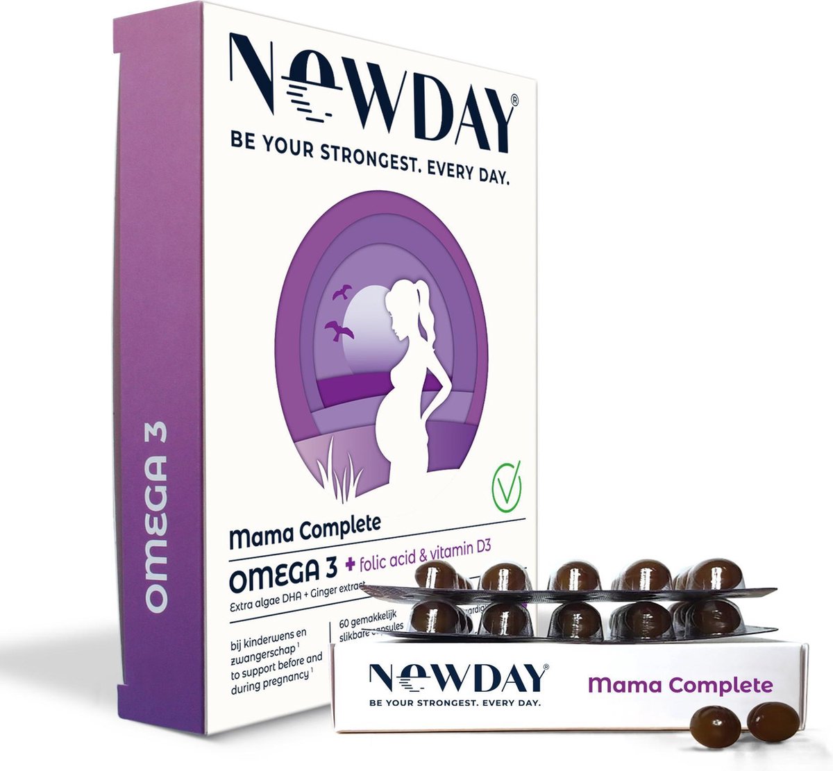 NewDay Mama Complete • vitamine zwangerschap • Omega-3, Foliumzuur, Vitamine D • 60 stuks