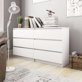 Ladekast Wit (Incl LW 3d klok) / schoenenkast / dressoir kast / gangkast schoenen kast / commode kast