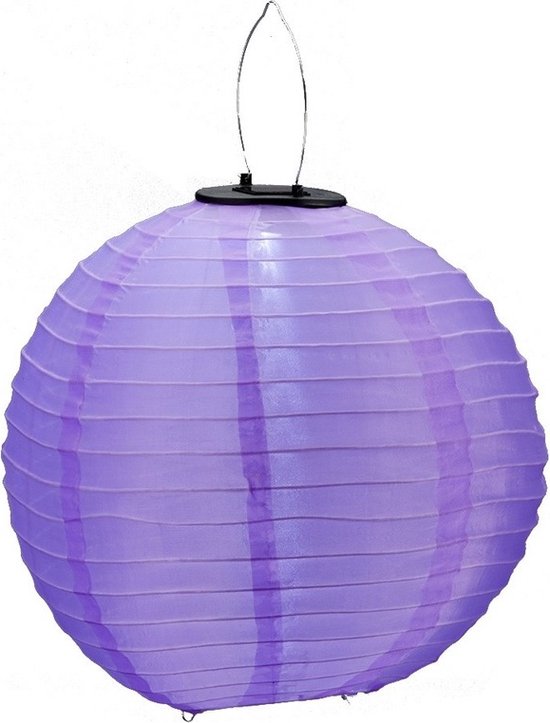 Lanterne solaire colorée 30 cm violet