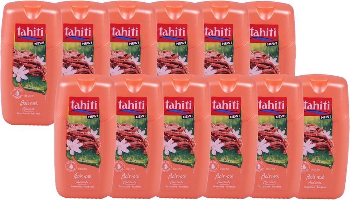 Tahiti Bois rosé - 12 x 250 ml - Gel douche - Pack économique | bol.com