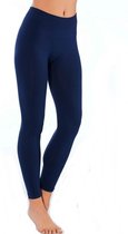 Premium Dames Legging Katoen | Basic Legging | Blauw - XL