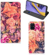 Geschikt voor Samsung Galaxy A51 Smart Cover Bosje Bloemen