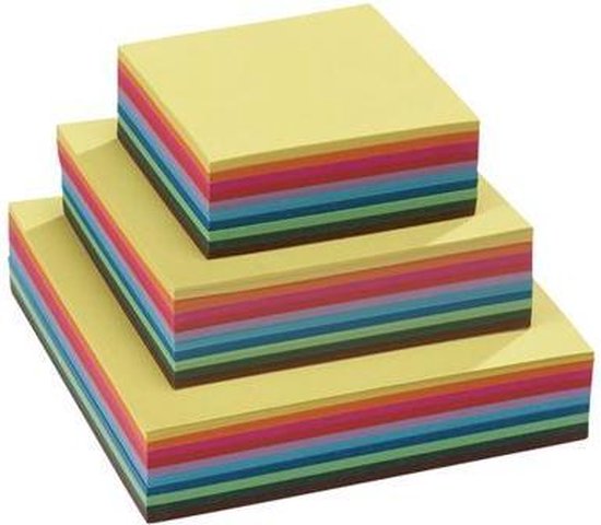 Afbeelding van het spel Mercurius vouwpapier dik 10 kleuren - vierkant 10x10cm