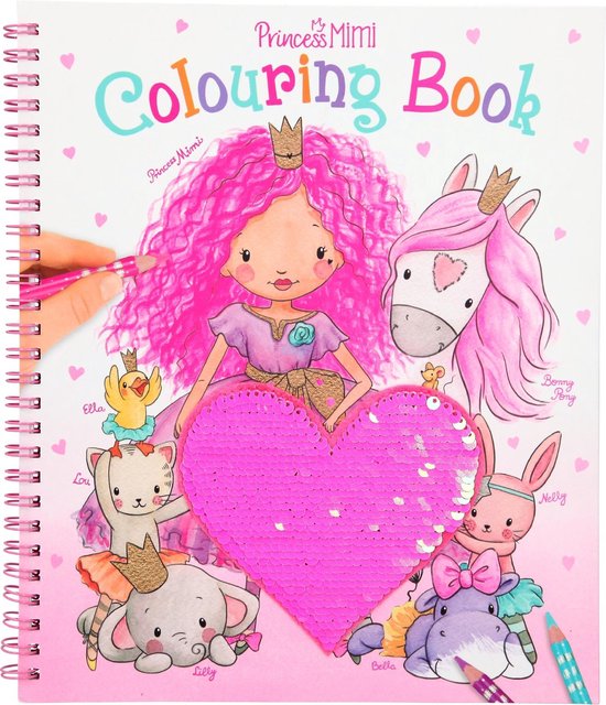 Thumbnail van een extra afbeelding van het spel Depesche Princess Mimi kleurboek met pa illetten