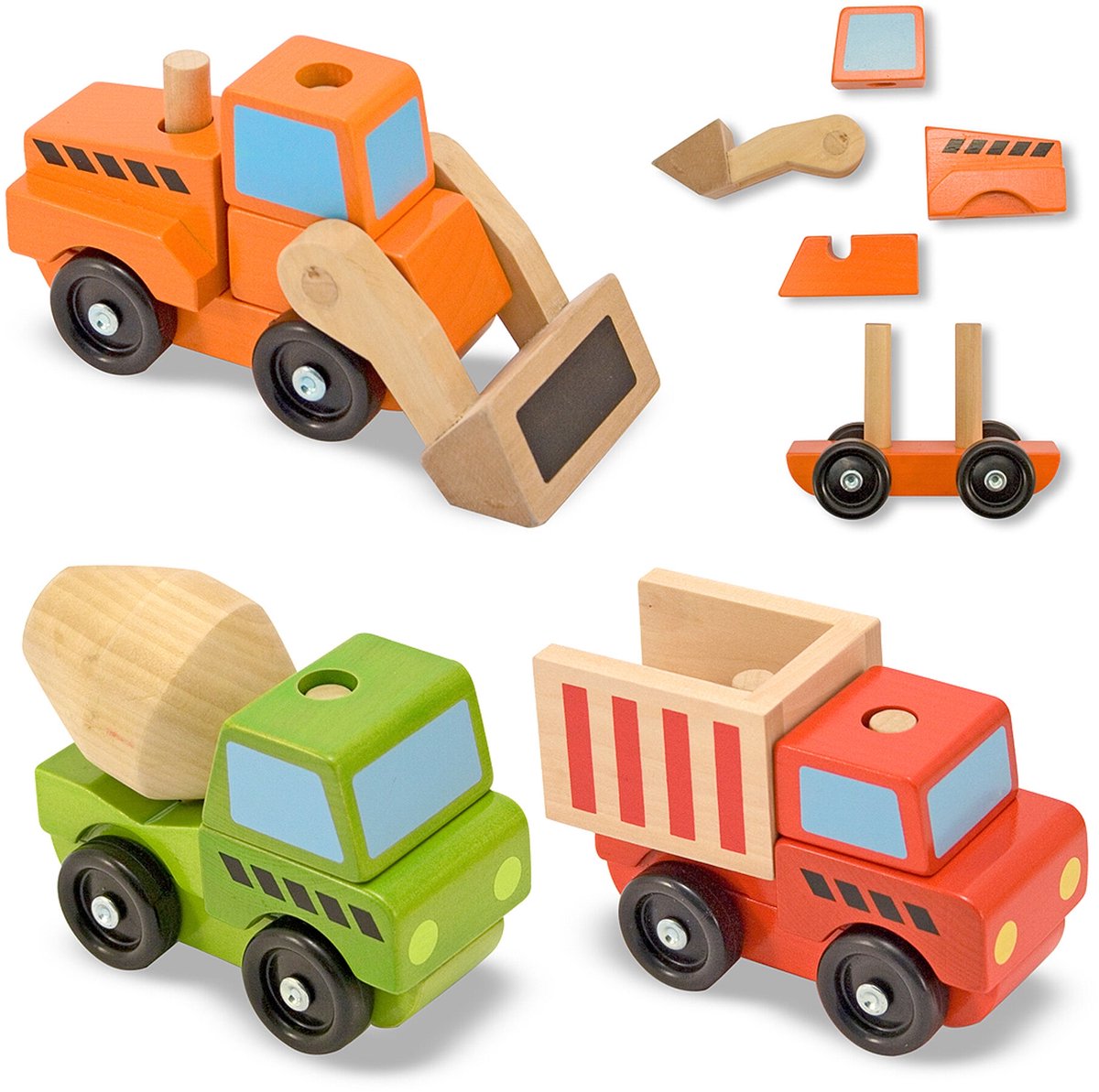 Melissa & Doug - Houten Constructie Voertuigen
