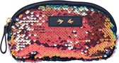 Depesche Trend LOVE beauty bag met strijkpailletten navy